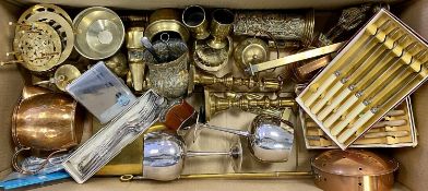 VINTAGE & LATER COPPER & BRASSWARE, boxed and loose EPNS cutlery and other collectable goods