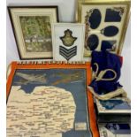 AIRFORCE COLLECTABLES, modern photo albums and frames, ETC, the group includes a flag/pennant marked