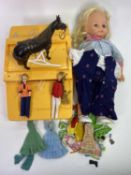 PALITOY "PIPPA" DOLLS (2) along with a horse, clothes and accessories, also Katie Copycat doll,