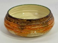 CLARICE CLIFF NEWPORT POTTERY CO BOWL - 9cms H, 20cms diameter