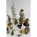 CONTINENTAL/ORIENTAL & OTHER CABINET FIGURINES, BIRDS & ANIMALS - a small collection to include a