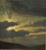 DAVID WOODFORD mixed media - 'Sky study 1984', signed, 20 x 19cms