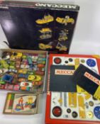 MECCANO BOX SET NO 6, a quantity of used vintage Diecast vehicles, Corgi, Matchbox, Dinky, ETC,