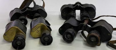 WW2 MILITARY & OTHER BINOCULARS & SIGHTING SCOPES - to include a Canada 1944 set marked 'C G B 53