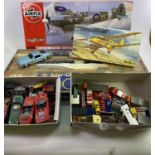 AIRFIX BOXED SUPERMARINE SPITFIRE SCALE 1:24, a boxed Heller kit and a boxed Lima Intercity 125