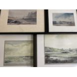 DAVID VENABLES watercolours (4) - Anglesey scenes including the Menai Bridge, from 9 x 14cms the