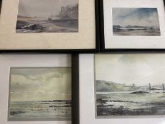 DAVID VENABLES watercolours (4) - Anglesey scenes including the Menai Bridge, from 9 x 14cms the