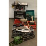 TOOLS ASSORTMENT - an excellent parcel to include Clarke 10ins tablesaw CTS10PLM, sanders, Gardentec