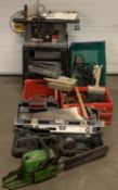 TOOLS ASSORTMENT - an excellent parcel to include Clarke 10ins tablesaw CTS10PLM, sanders, Gardentec