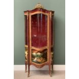 ANTIQUE FRENCH LOUIS XV STYLE VITRINE by H & L Epstein Ltd, London, having vernis martin type