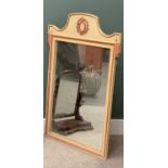 FRENCH STYLE OVERMANTLE MIRROR, 131cms H, 85cms W