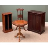 FURNITURE ASSORTMENT (4) to include Italian style wine table on tripod supports, 60cms H, 53cms