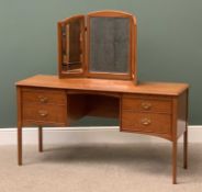 STAG LIGHT WOOD DRESSING TABLE, 136cms H, 147cms W, 46cms D