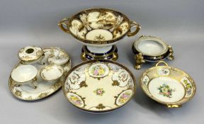 NORITAKE ASSORTMENT - to include bowls on three footed stand, 18cms the tallest, Noritake dressing