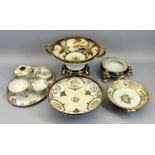 NORITAKE ASSORTMENT - to include bowls on three footed stand, 18cms the tallest, Noritake dressing