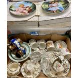 ROYAL DOULTON OLD LEEDS SPRAYS TEAWARE, Victorian copper lustre, boxed collector's wall plates,