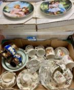 ROYAL DOULTON OLD LEEDS SPRAYS TEAWARE, Victorian copper lustre, boxed collector's wall plates,