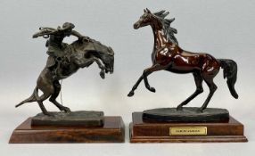 CAST METAL BRONZED & CONTEMOPARY BRONZE - 'The Origins of Champions' Darley Arabian Franklin Mint