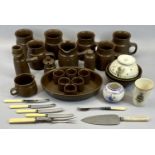 STONEWARE TABLEWARE & OTHER CERAMICS with a small quantity of table cutlery