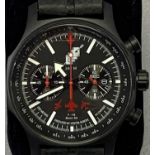 VOSTOK EUROPE HELLENIC AIRFORCE STAINLESS STEEL CASE CHRONO GENTLEMAN'S WRISTWATCH - with leather