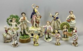 CONTINENTAL FIGURINES (12) - various makers
