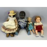 1950 VINTAGE DOLLS - including a black example by Palitoy, 46cms tall