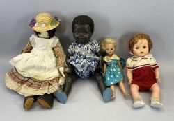 1950 VINTAGE DOLLS - including a black example by Palitoy, 46cms tall