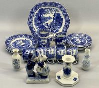 CAULDON CHARIOT 17 PIECE BLUE & WHITE PART TEASET and other blue and white china ware to include a