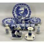 CAULDON CHARIOT 17 PIECE BLUE & WHITE PART TEASET and other blue and white china ware to include a