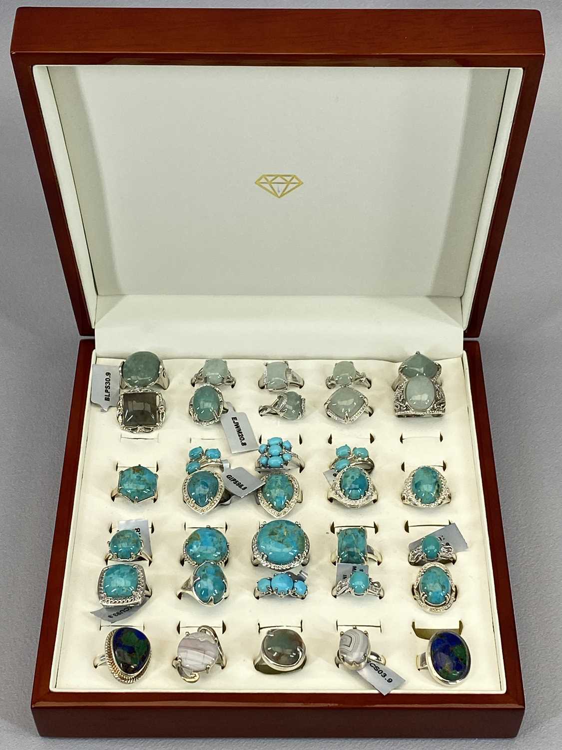 T G G C HARD & SEMI-PRECIOUS STONE SET RINGS (33) by The Genuine Gemstone Company, all stamped ' - Image 2 of 2