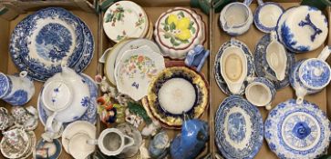 MIXED POTTERY & PORCELAIN - to include blue and white dresser and table ware, Coalport Indian Tree