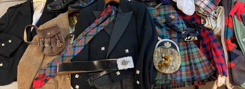 TRADITIONAL TYPE SCOTTISH CLOTHING - to include kilts, trousers, skirt and other items in various