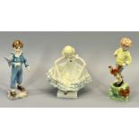 ROYAL WORCESTER CABINET FIGURINES (3) - all modelled by F G Doughty titled '3360 Masquerade',