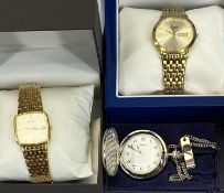 PLUS LOT 19 - ROTARY QUARTZ GENTLEMAN'S WRISTWATCHES (2) and a Lorus chrome plated pocket watch on