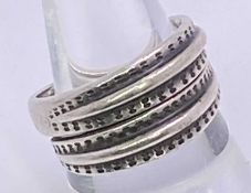 DAVID ANDERSEN NORWAY STERLING SILVER RING - the interior embossed "copy original Year 300 AD" being