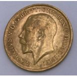 GEORGE V GOLD HALF SOVEREIGN - dated 1911, 4grms