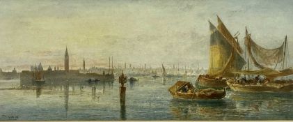 T B HARDY watercolour - labelled verso 'Venice from the Lagunes', signed and dated 1897, 27 x 64cms