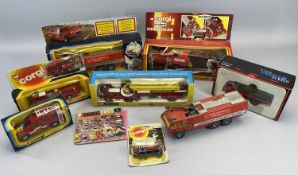 CORGI DIECAST FIRE SERVICE VEHICLES COLLECTION (8) - all but one in original packaging with a 1972