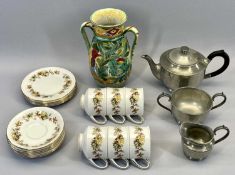 CHINA, POTTERY & PEWTER WARE - a mixed group to include an 18 piece Royal Standard bone china part