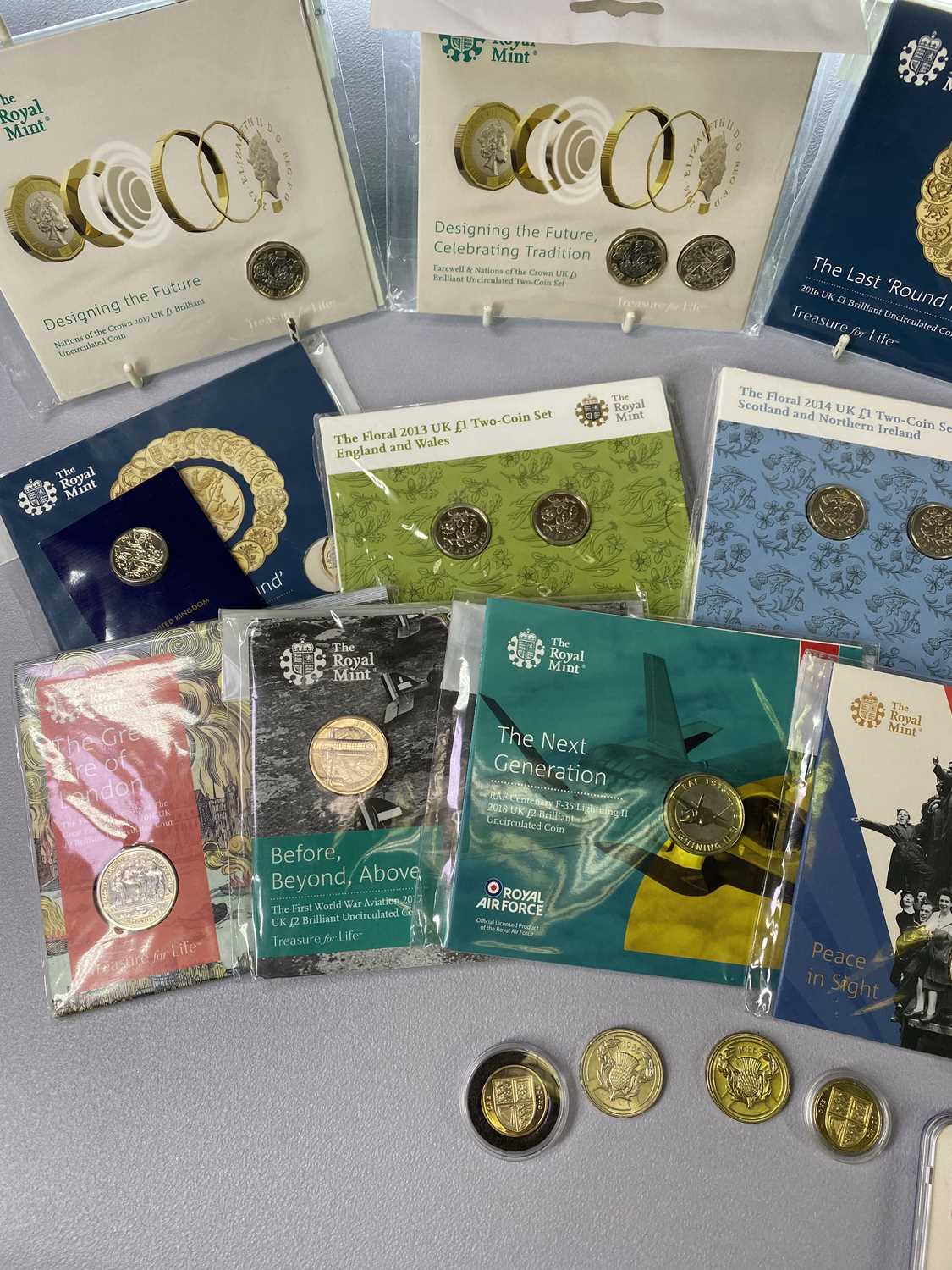 ROYAL MINT BRILLIANT UNCIRCULATED COIN PACKS (14) & OTHERS - one pound and two pound denominations - Image 2 of 3