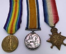 WWI MEDAL TRIO, ROYAL WELSH FUSILIERS INTEREST - named to Private R O Jones, to include the 1914-