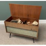 MID CENTURY PYE STEREO CABINET with Garrard model 209 turntable, 64cms H, 96cms W, 39cms D