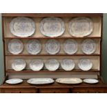 ASIATIC PHEASANT POTTERY DRESSER SET, seventeen pieces to include five meat platters