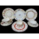 WELSH PORCELAINS GROUP, including large breakfast cup and saucer, breakfast cup, another breakfast