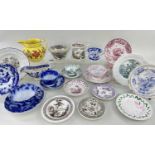 WELSH POTTERY GROUP mainly Swansea, including 'Troubador' transfer cup and saucer, Dillwyn 'Amoy'