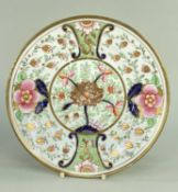 SWANSEA PORCELAIN JAPAN PATTERN PLATE Pattern No. 436 having a circular frame of chrysanthemum and