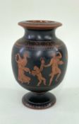 RARE ETRUSCAN POTTERY LYDION 1847-1850, not Swansea, of Classical Italo-Greek form, bellied body,