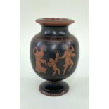 RARE ETRUSCAN POTTERY LYDION 1847-1850, not Swansea, of Classical Italo-Greek form, bellied body,
