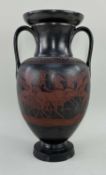 RARE SWANSEA DILLWYN ETRUSCAN POTTERY AMPHORA VASE 1847-1850 of Classical Italo-Greek form having