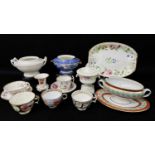 LARGE GROUP OF WELSH PORCELAINS & OTHER ITEMS, including Swansea porcelain tureens, Swansea teacups,